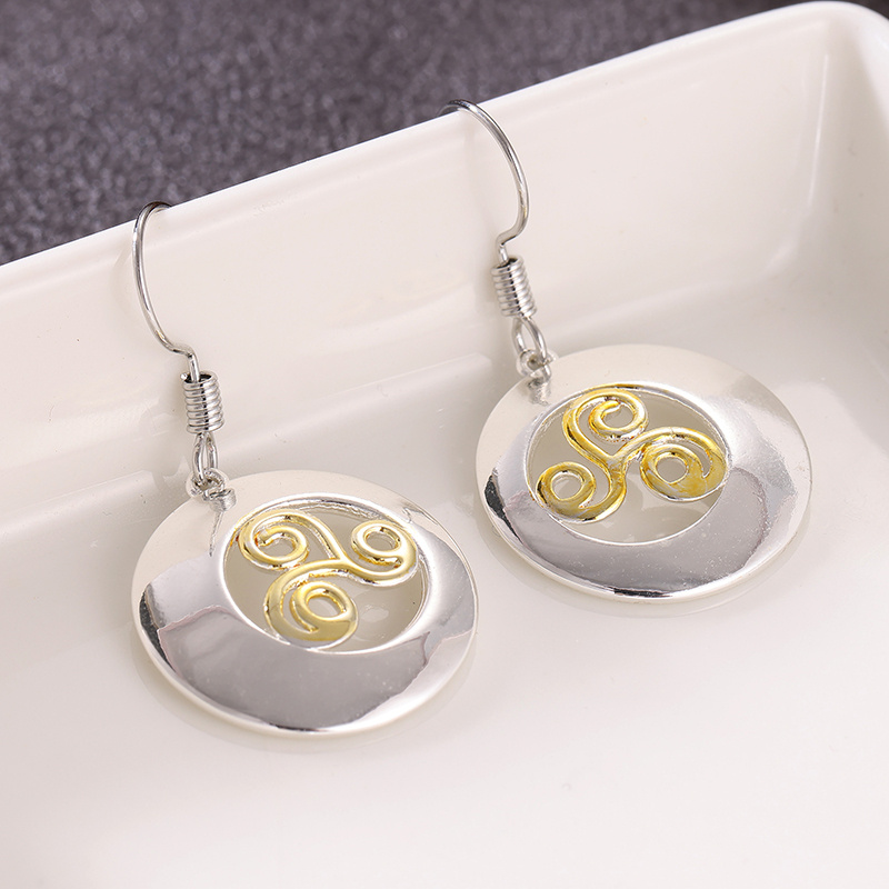 Dangle Earrings with Central Openwork Design, Vacation Style